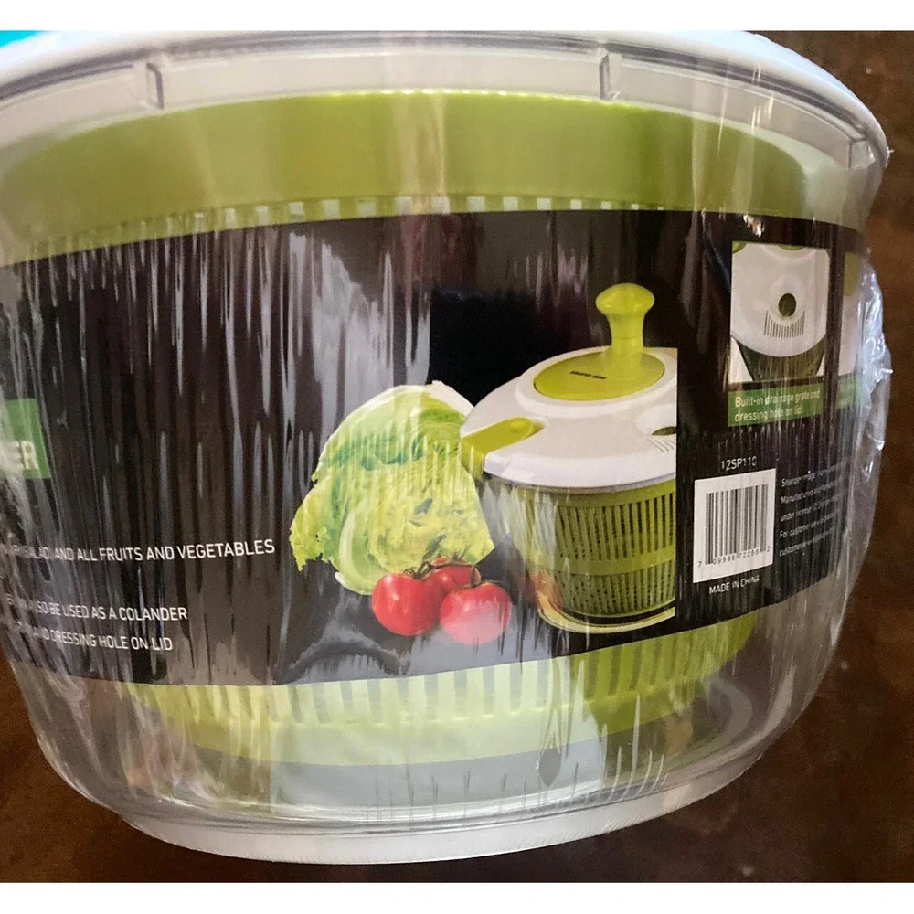 NEW Sharper Image Salad Spinner, Easy Spin-no Box